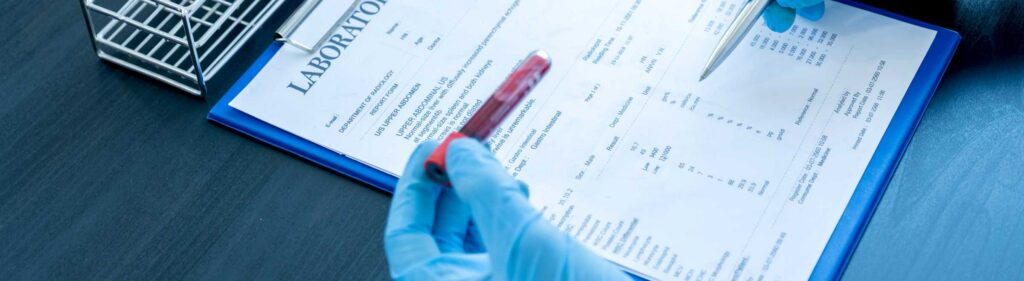teste de DNA vil e documento para rastreamento de ancestralidade