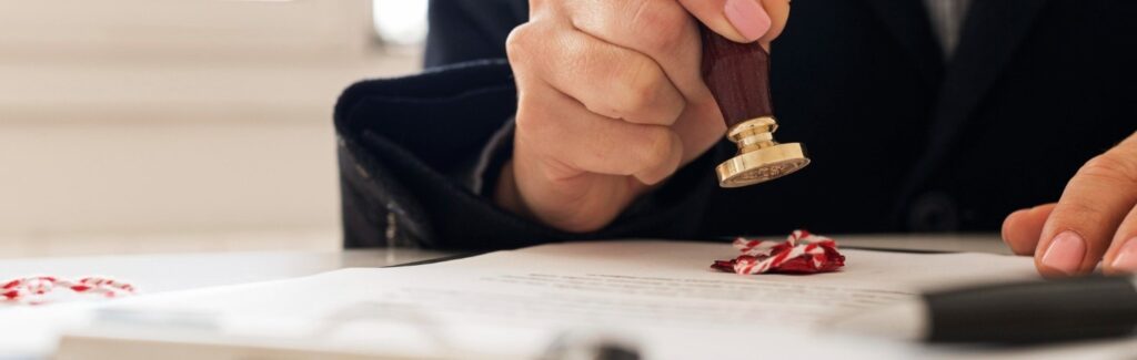 um carimbo notarial formal de partilha de inventário​