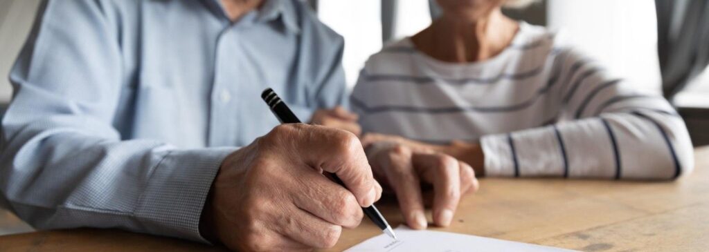 uma família fazendo inventário em um cartório